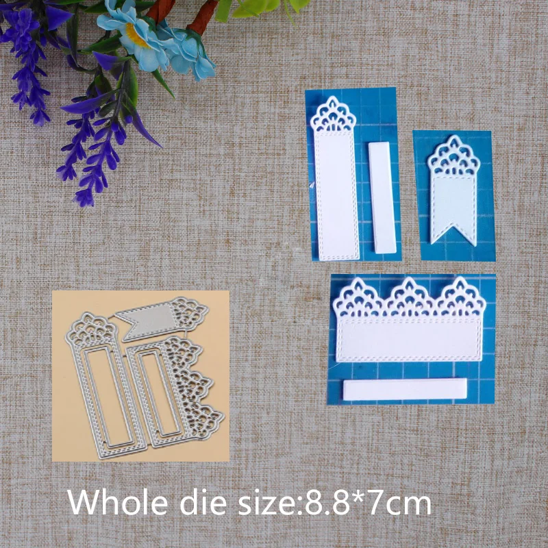 

New Arrival Lacey Tags Metal Steel Cutting Dies Stencil DIY Scrapbook Decorative Photo Album Embossing Paper Card Craft 88x70mm