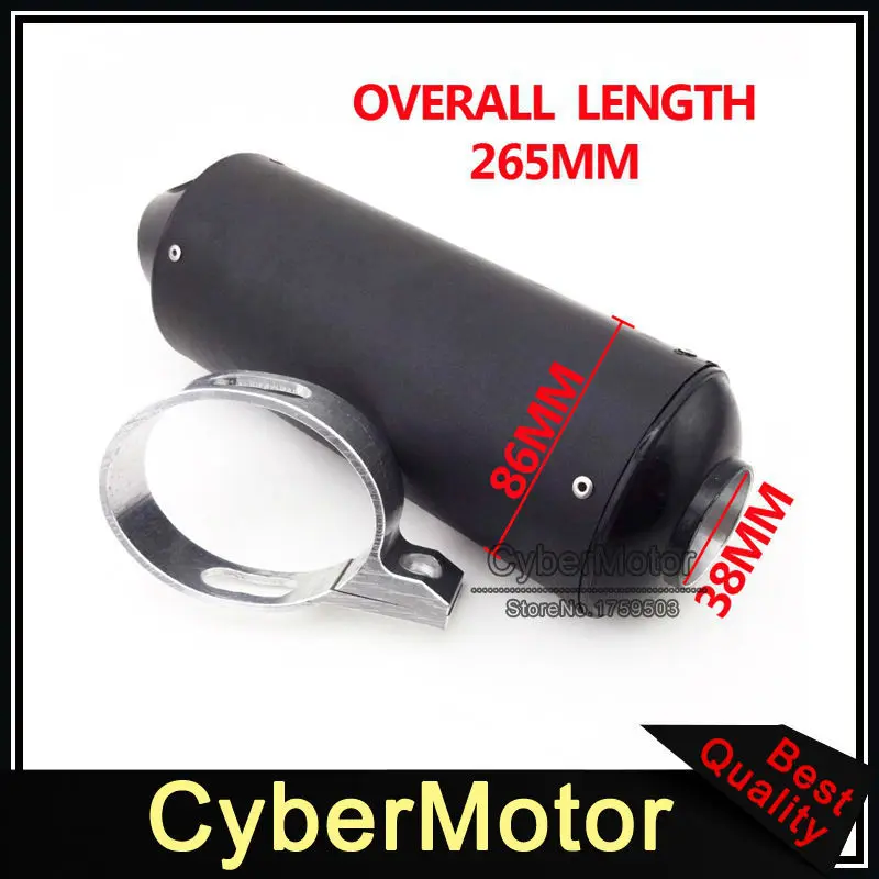 Motorcycle Black 38mm Exhaust Muffler For 110cc 125cc 140cc 150cc 160cc CRF50 XR50 KLX110 Thumpstar SSR Pit Dirt Trail Bike Motorcycle Black 38mm Exhaust Muffler For 110cc 125cc 140cc 150cc 160cc CRF50 XR50 KLX110 Thumpstar SSR Pit Dirt Trail Bike