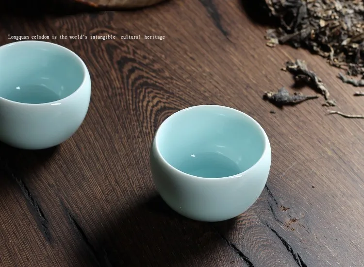 1 шт. фарфоровая чашка, шесть цветов, Китайский Longquan Celadon Gaiwan, чайные чашки, чаша, Китай, Celadon Crackle, чайный набор, чайный набор, 120 мл