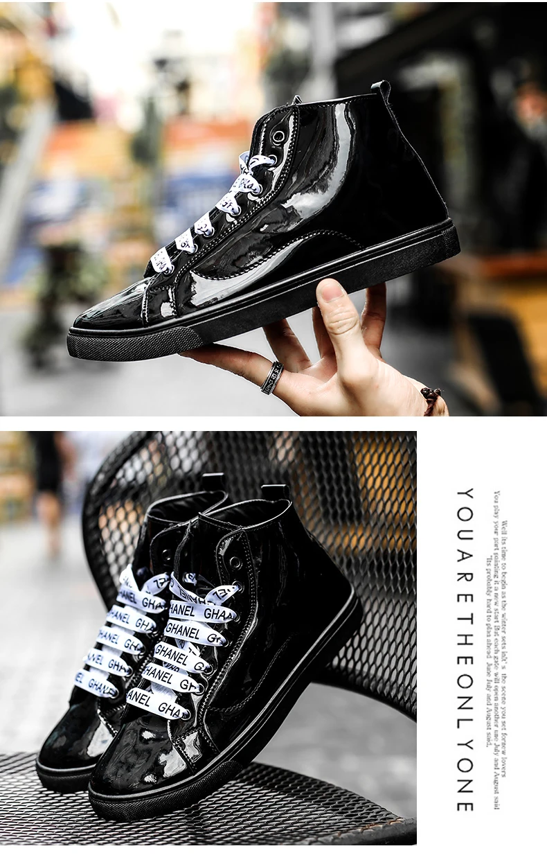 DESERT RAM Brand Boots Men Glittering Leather Shoes Street Style Canvas Bot Fashion Sneakers Waterproof Male Casual Ankle Boot (9)