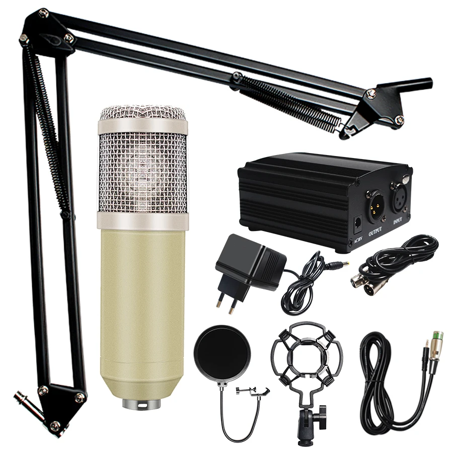 Professional microfone BM 800 Karaoke Microphone Condenser Microphone Kits Bundle Microphone for Computer Studio Recording