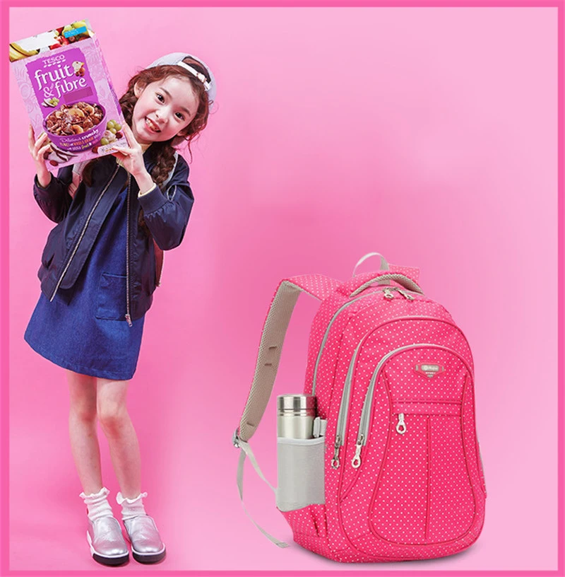 Водонепроницаемый Школьный рюкзак в горошек для девочек, школьная сумка для подростков, сумки для девочек, большая вместительность, mochila escolares infantis