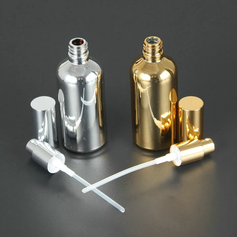 100ml Silver & Golden Plated Glass Bitters Spray & Flame Cocktail Spray