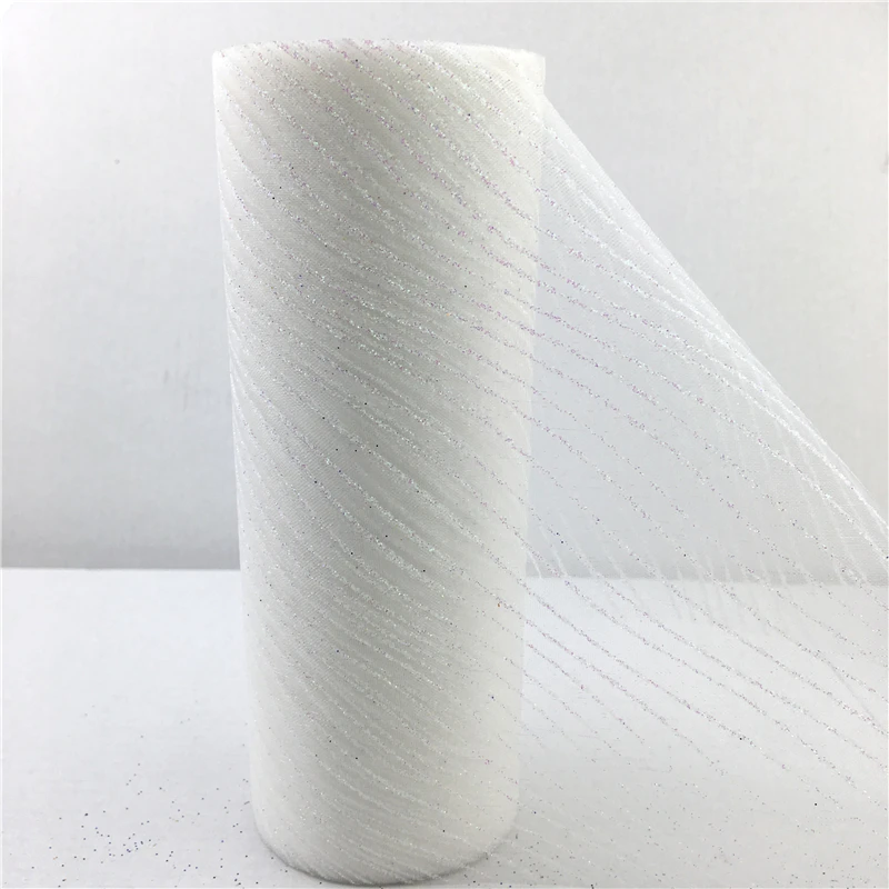 

Glitter Wave Tulle Roll Spool 15cm 10 Yards Organza Roll Red Blue Tulle Organza Fabric Girl Baby Shower Decor Party Supplies.Q