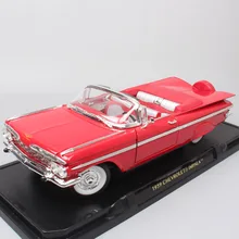 Дорожный Подпись классический Chevy 1959 Chevrolet lmpala Spyder литья под давлением 1:18 большой металлическое ведро модели автомобилей и игрушечные транспортные средства для детей