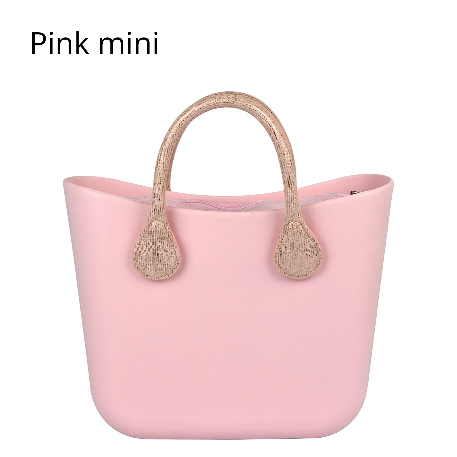 Новая мини-сумка из ЭВА со вставкой с цветными ручками из ЭВА силиконовой резины Obag O Bag стильная водонепроницаемая сумка DIY женская сумочка - Цвет: pink