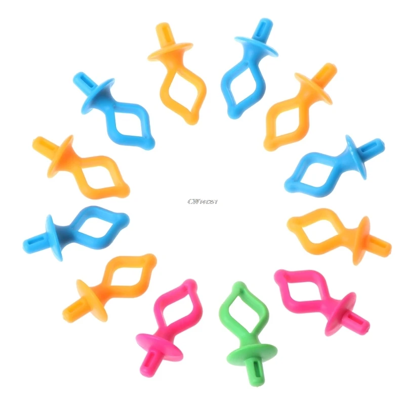 

OOTDTY 12Pcs Assorted Color Silicone Thread Clips Bobbin Holders Clips Clamps Tool Arts Crafts Sewing Embossing Kit