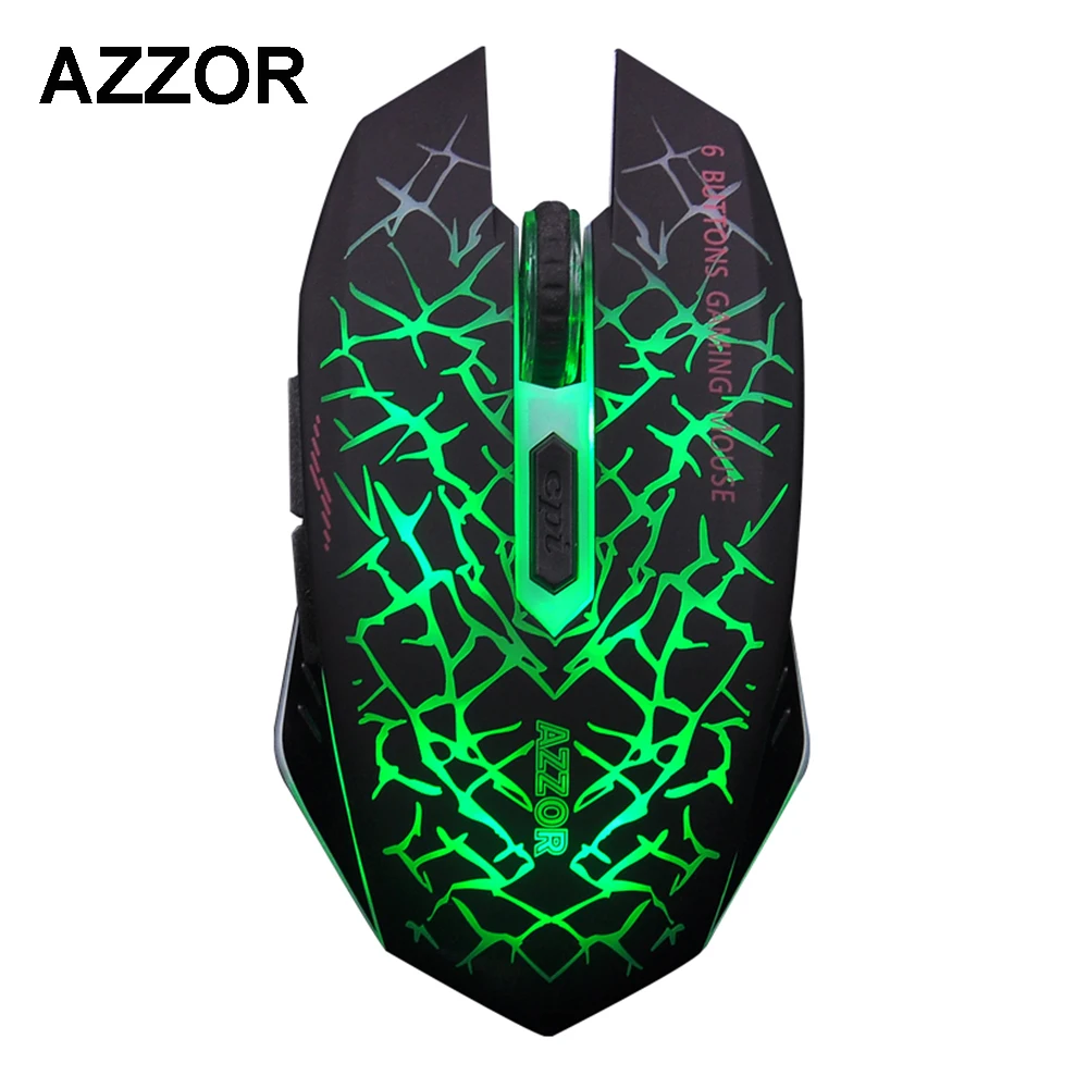 

AZZOR M6 Rechargeable Wireless Optical Gaming 2.4GHz Mute Silent Click Mouse 2400DPI Professional Game Mice for Tablet Laptop