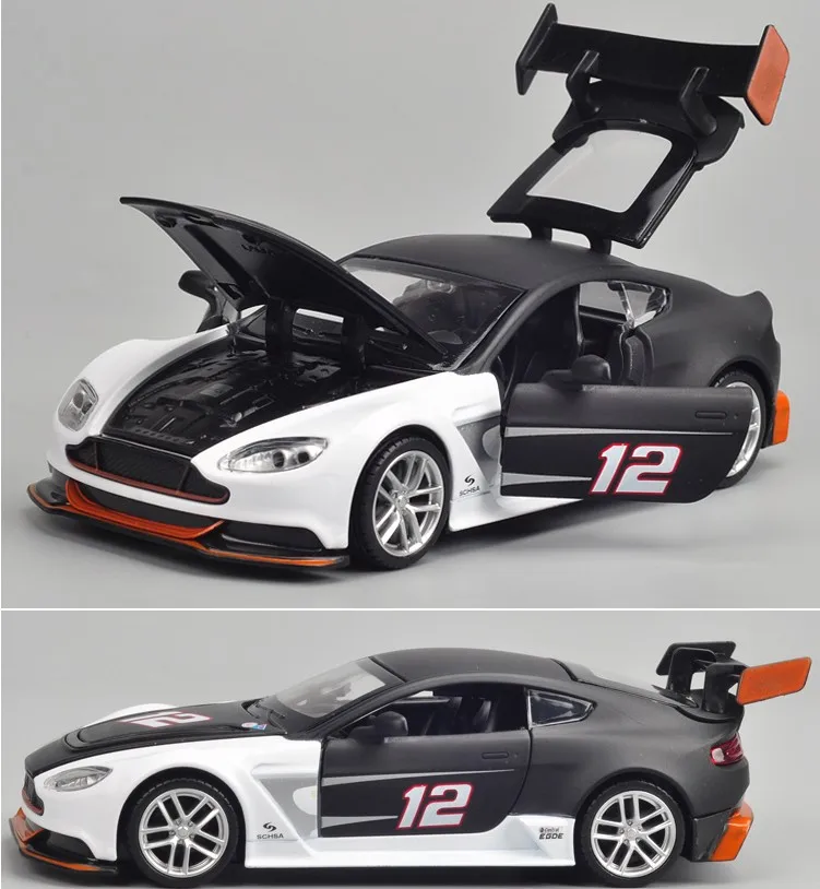 1:32 Масштаб Aston Martin Racing с классными клепками в виде Diecast металлические игрушечной модели с отступить звук светильник гоночный автомобиль Коллекционная модель