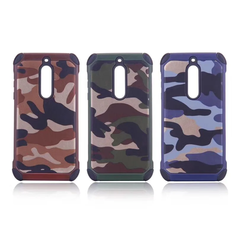 Для Nokia 5 Глобальный Dual TA-1024 ta-1044 ta-1053 чехол Гибридный Двойной Слои армии брони