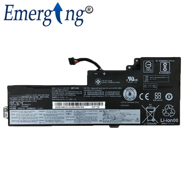 11,46 V 24Wh 2095 мАч ноутбук Батарея для lenovo ThinkPad A475 T25 T470 T480 01AV489 01AV419 01AV420 01AV421 SB10K9757