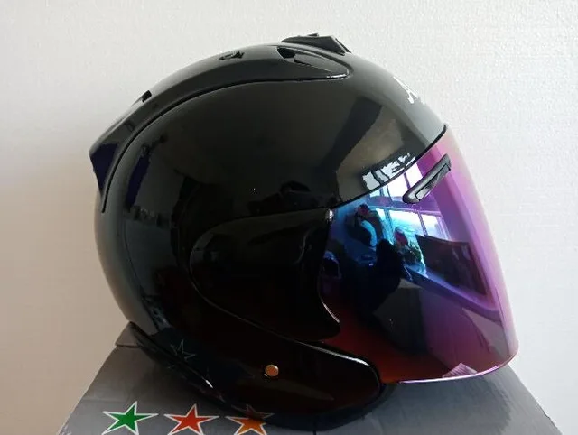 ARAI двойного назначения Череп мотоциклетный Шлем Capacete каско новинка ретро мотоцикл половина лица шлем - Цвет: Шампанское