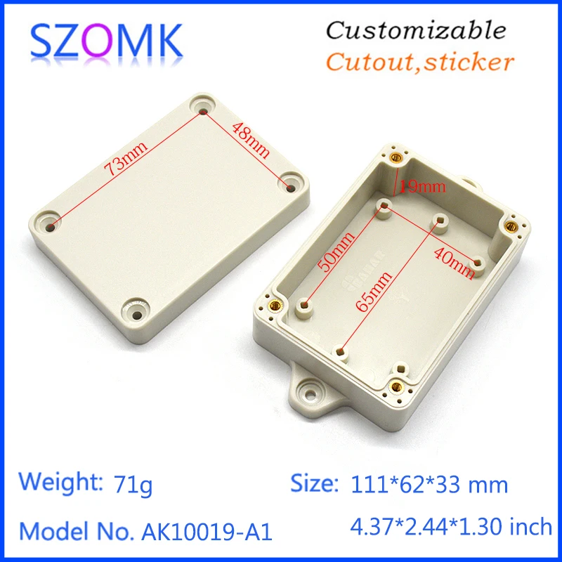 szomk waterproof plastic enclosure for electronics plastic case small instrument housing junction box customizable equipment enclosure IP68 waterpr housing  (16)