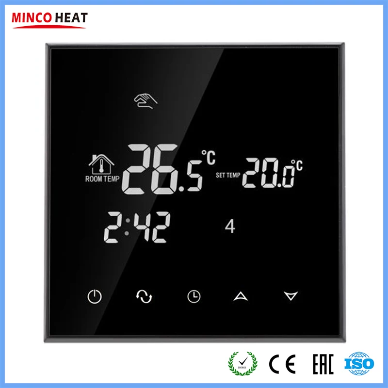 Качество 220V 16A недельный программируемый термостат подпольный ЖК-дисплей Сенсорный экран комнаты потепления Температура контроллер