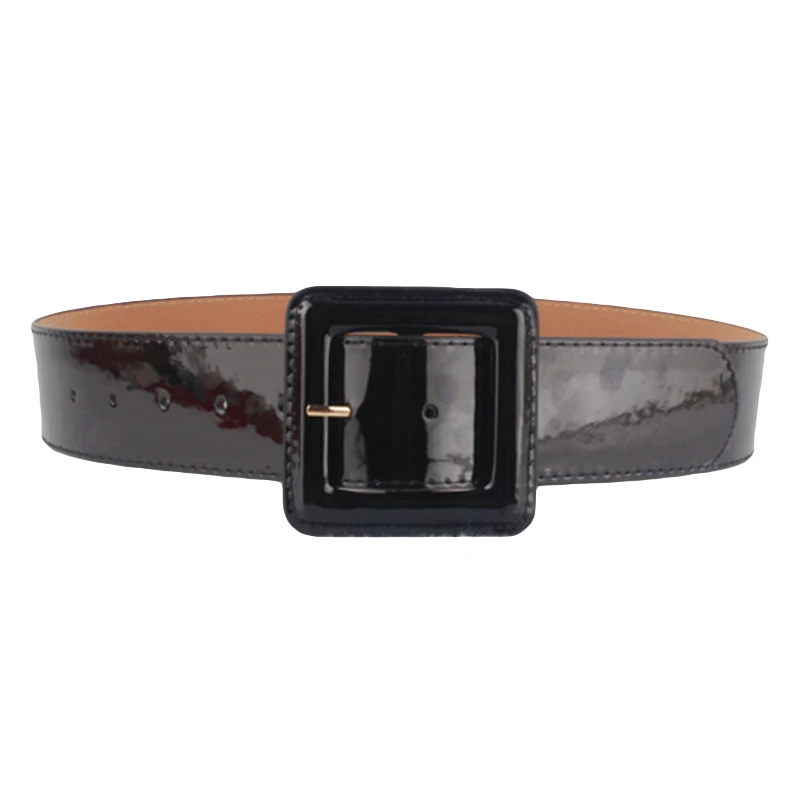 Women Ladies PU Leather Belt One Size Strap Waistband (Black/White/Red) BLTLL0039 - Image 3