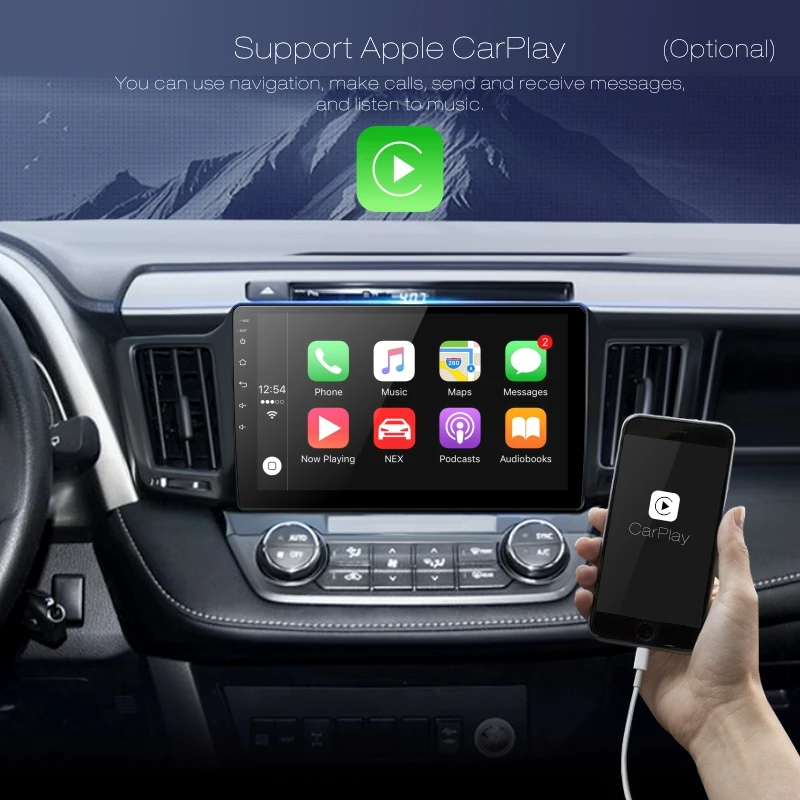 Top Dinpei Android 9.0 Car Radio Multimedia Player For Toyota RAV4 2012 2013 2014 2015 GPS Navigation CarPaly 4G wifi video 3