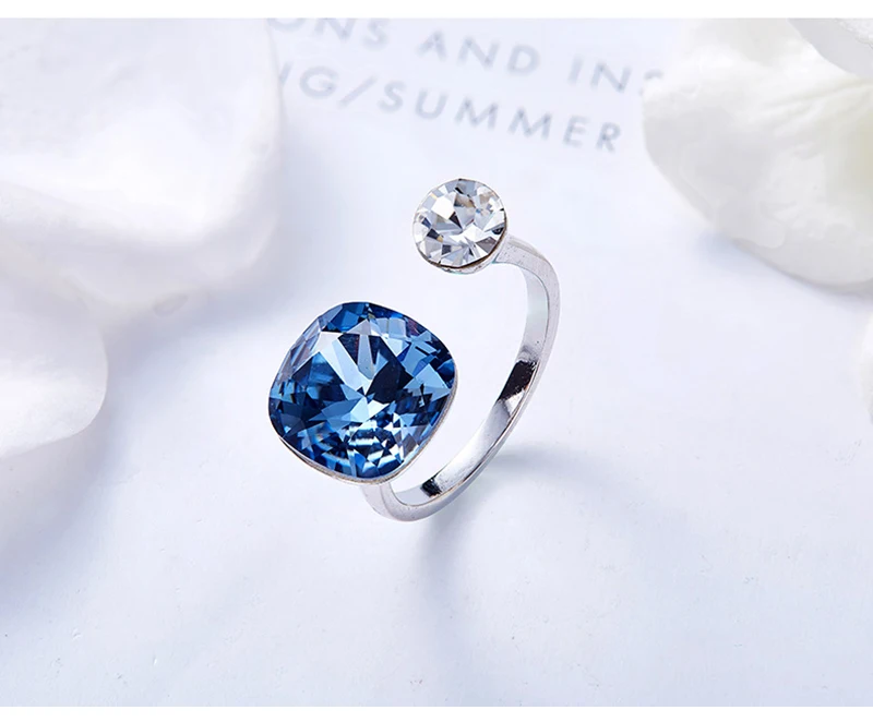 Новые модные открытые кольца Malanda с настоящим кристаллом, кольца swarovski для женщин, Элегантные кольца для свадебной вечеринки, аксессуары, подарок для девочек