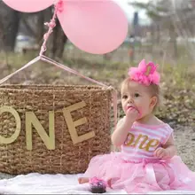 Платья для Дня Рождения для маленьких девочек 1-2-3T в полоску без рукавов Летнее платье принцессы платье с фатиновой юбкой детская одежда E90239