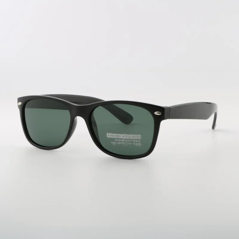 HDSUNFLY мужские поляризованные солнцезащитные очки, классические мужские ретро очки с заклепками, брендовые дизайнерские солнцезащитные очки для мужчин, очки UV400 - Цвет линз: bright black green