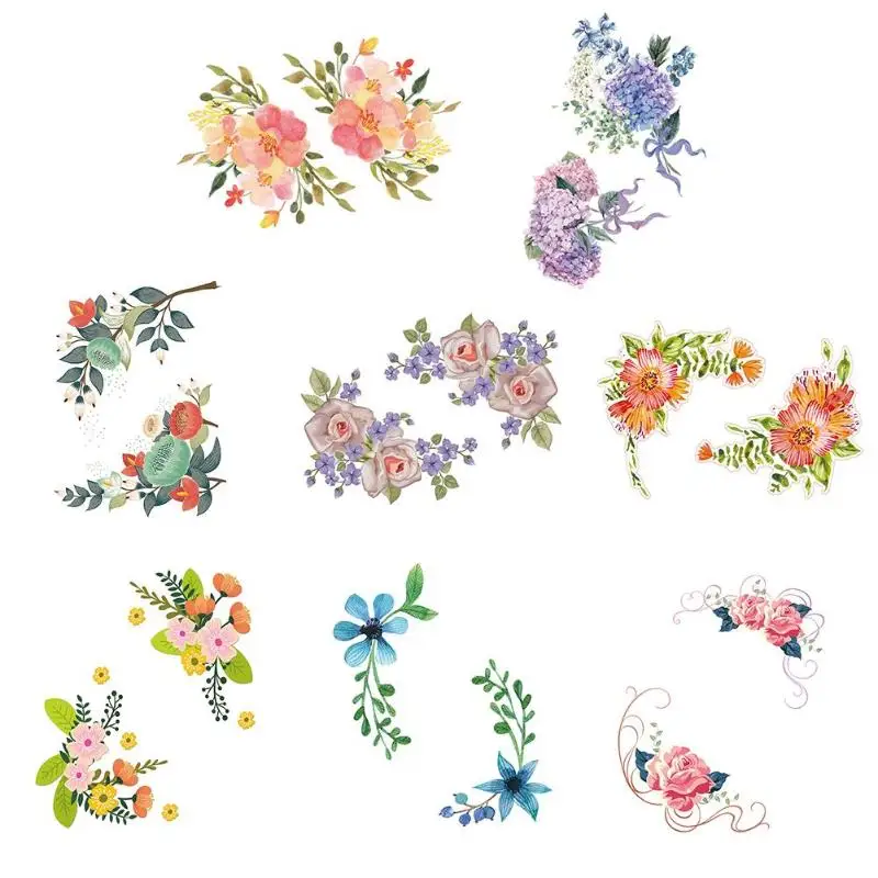 

Elegant Flower Refrigerator Stickers Home Decor Wall Furniture Toilet Stickers 8 Colors Removable Self Adhesive Wall Sticker