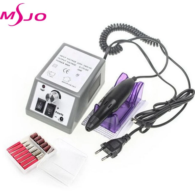 

20000RPM nail art drill Nail Equipment Manicure Tools with Drills 6 Bits Pedicure Electric Nail Art Drill Pen Machine Set