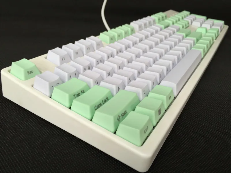 Прохладный джаз белый голубой смешанный толстые pbt ansi iso макет 108 87 Keycap OEM профиль ключ Шапки для MX механические клавиатура