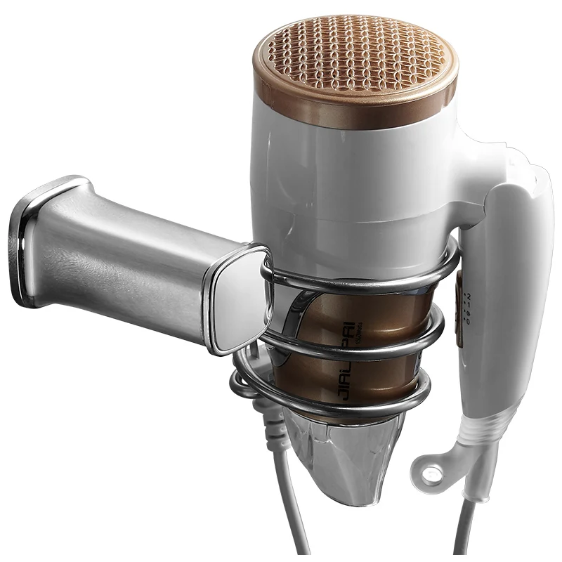 

Bathroom shelf free punching hair dryer 304 stainless steel bathroom accessories bathroom storage rack