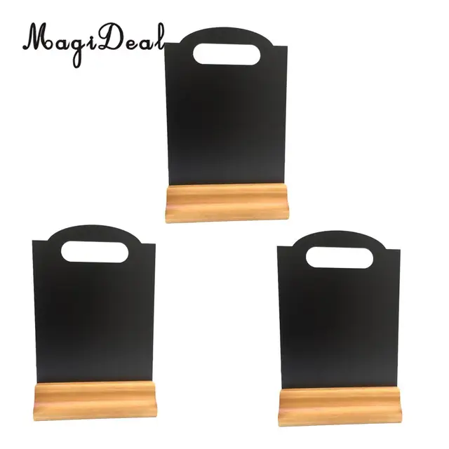 3pcs Tabletop Menu Blackboard Message Board Reusable Erasable 3pcs Tabletop Menu Blackboard Message Board Reusable Erasable Chalkboard Advertising Display Cafe Decor 15x21cm