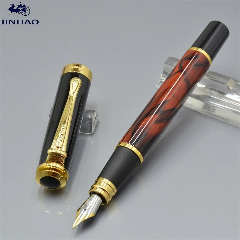 

High Quality JINHAO X500 Coffee marble Fountain pen Stationery office school Supplies M nib Writing business gift ink pen A3