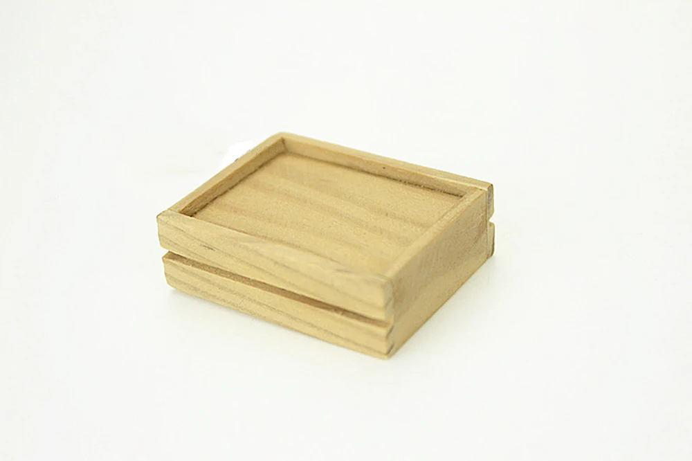 Dollhouse Miniature Mini Small Wood Wooden Tray Box Crate DIY Garden 1:12