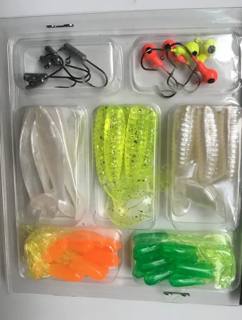 Рыболовная приманка 35 мягкие приманки в виде червей + 10 свинцовых рыболовных