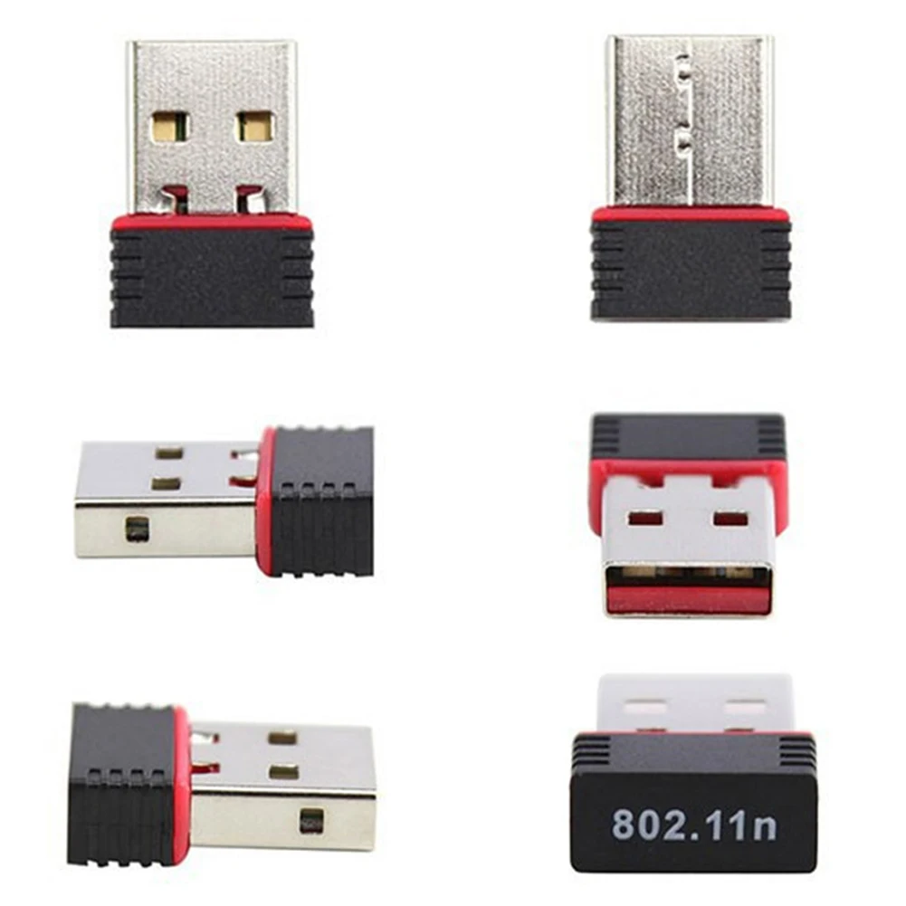 USB мини беспроводной Wifi адаптер ключ приемник сетевой LAN карты ПК 150 Мбит/с USB 2,0 Wifi приемник передатчик