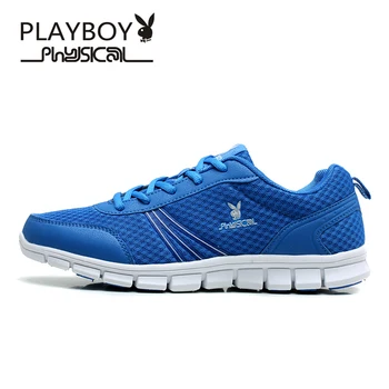 

PLAYBOY Men Shoes 2016 Spring/Autumn Fashion Breathable Men Casual Shoes Lace Up Flat Shoes men Plus Size 39-44