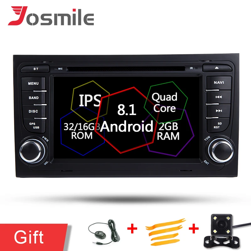 

Android 8.1 Car DVD GPS Player For Audi/A4/S4/RS4 2002-2008 Quad Core 2G RAM Multimedia Navigation Auto Stereo Head Unit FM OBD