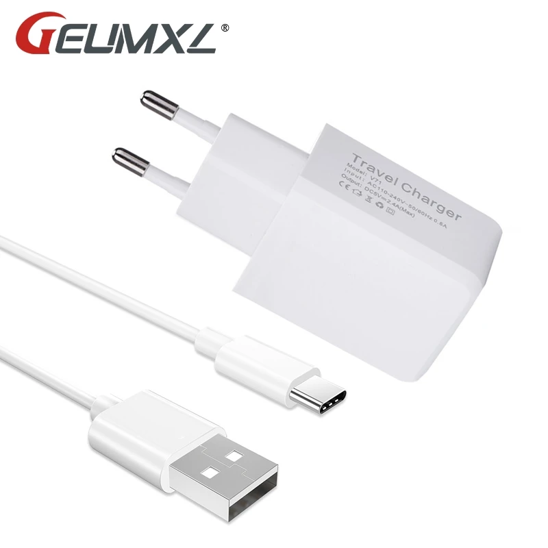 

GEUMXL EU Plug 2.4A USB C Wall Charger for Chuwi Hi10 Plus Vernee Apollo Mars Apollo Lite Travel Charger + USB Type C Cable