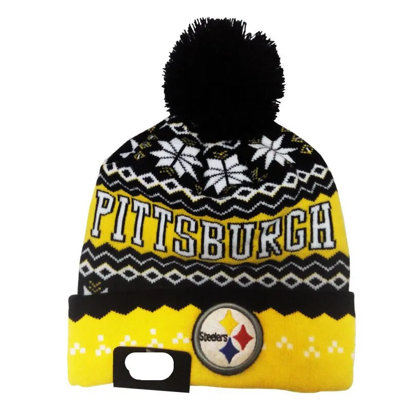 

Knitted Hats Winter Cotton Hat Embroidery pittsburgh Wool Cap Warm Men And Women Hip-hop Hat