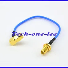 10 шт./лот 15 см SMA Удлинительный шнур SMA штекер под прямым углом к SMA Jack женский синий кабель RG316 Pigtail