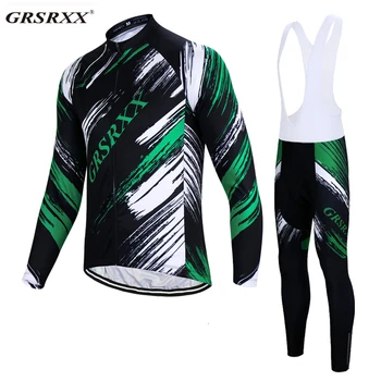 

GRSRXX 2020 Keep Winter Thermal Fleece Cycling Jersey Set Mountian Bicycle Cycling Clothing MTB Bike Cycling Clothes Suit