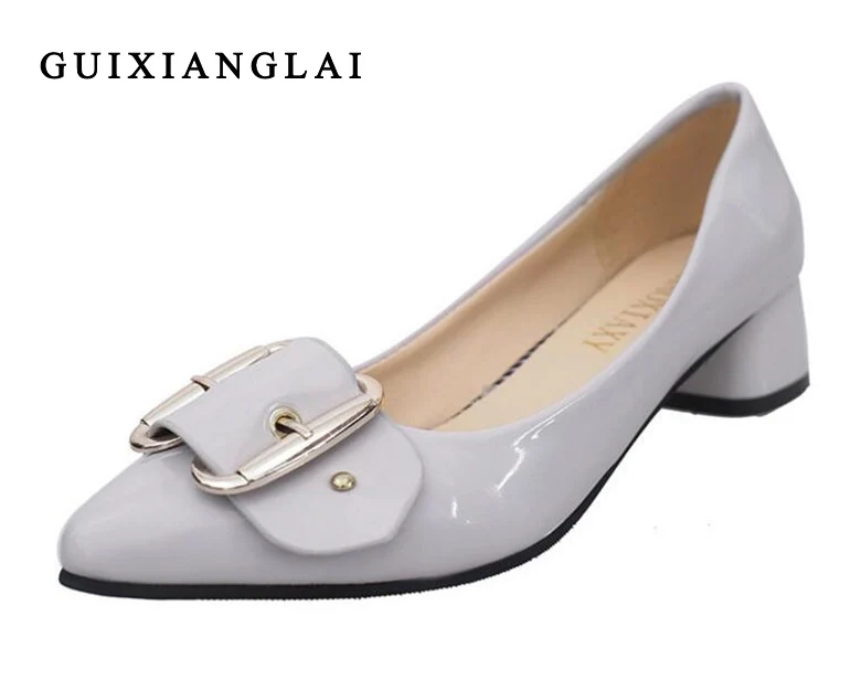 

2017 women's High heeled shoes,genuine leather high heels women Low Heel Nude pumps,Office dress shoes for women Sandals Shoes