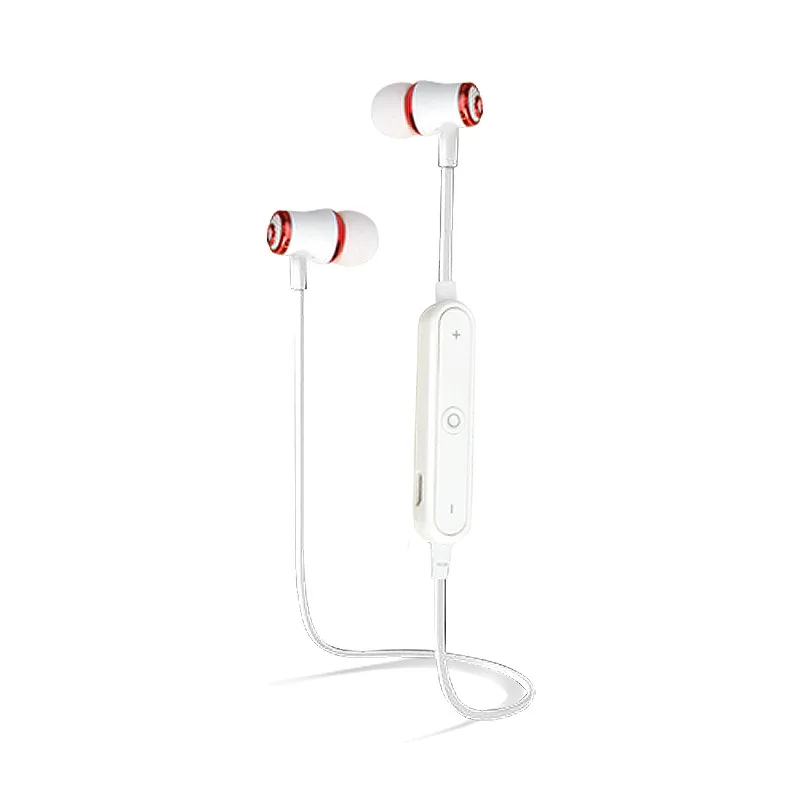N64 беспроводные Bluetooth наушники, наушники с супер басами, спортивные наушники для бега, наушники с защитой от пота, беспроводные наушники с микрофоном - Цвет: Red and white