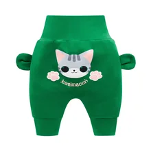 Модные Штаны для детей на весну-осень, стильные штаны с мультипликационным принтом для маленьких мальчиков и девочек, леггинсы для новорожденных