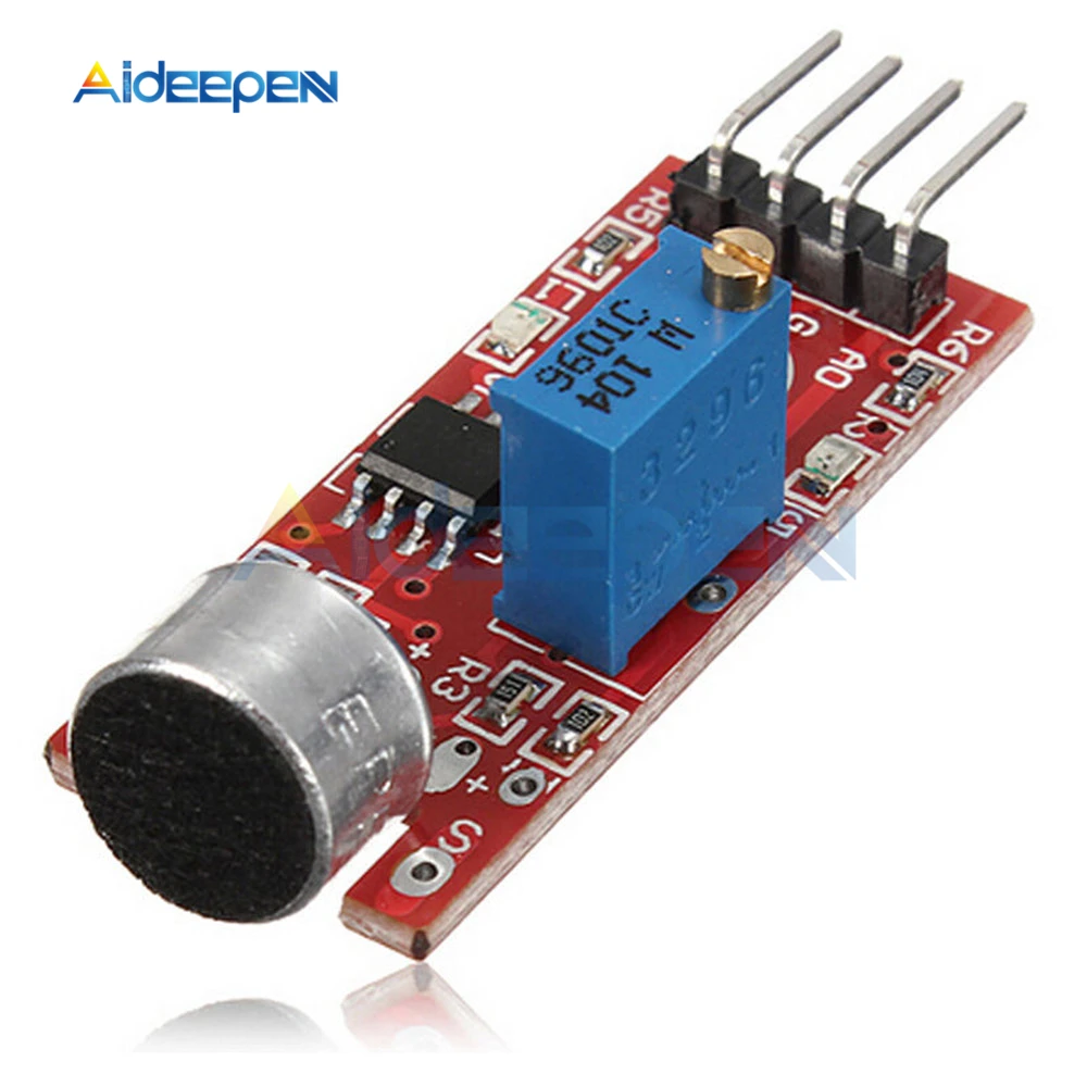5 шт. Высокочувствительный звуковой модуль датчика микрофона для Arduino AVR PIC 5V DC