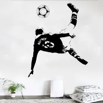 

Wayne Rooney Wall Art Sticker Decal Decor - NEW - Featuring his famous overhead kick Free Shipping 5566