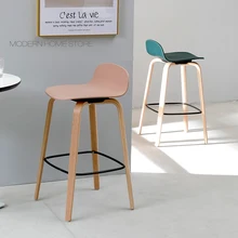 Современный классический Модный популярный Лофт деревянный дизайн цельный деревянный Роскошный кухонный зал хороший цветной барный стул табурет 1 шт