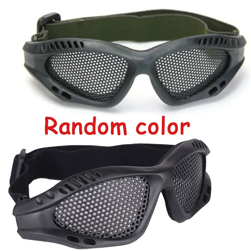 

Tactical Impact-resistant Shooting Airsoft Net Tactical Shock Resistance Eye Protection Goggles Outdoor Sports Metal Mesh Glasse