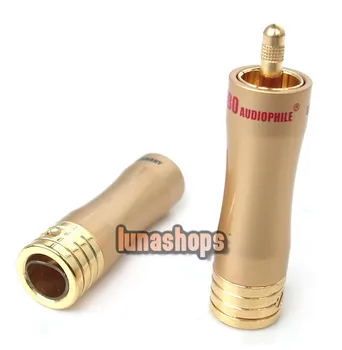 

LN001802 2pcs YARBO RCA:50R-1 RCA Male Plug Gold Plated solder type Adapter For Diy