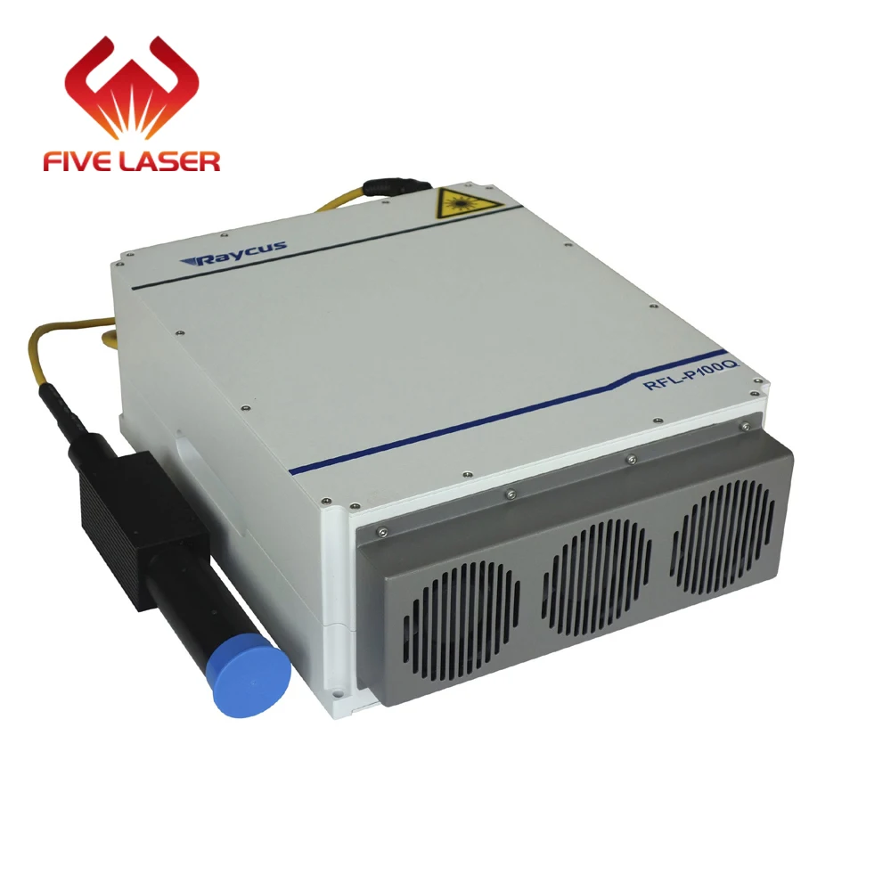 

100w Raycus fiber laser source for deep engraving & thin metal cutting of fiber laser marking machine