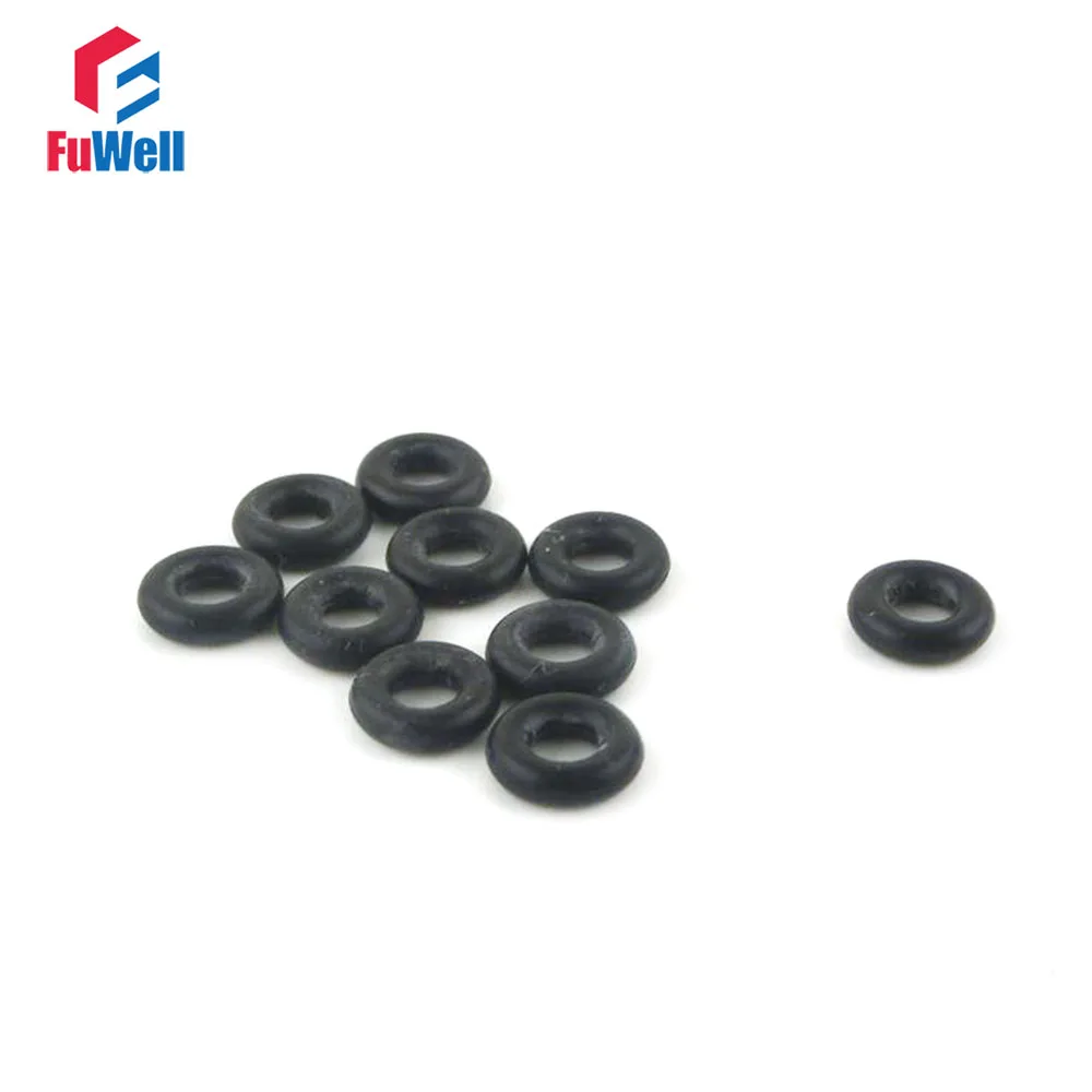 YeVhear 30 pièces noir Nitrile Butadiène caoutchouc NBR joint torique 6,8 mm diamètre intérieur 1,3 mm largeur 