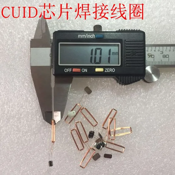

IC coil welding label CUID chip rewritable copy RFID high frequency 13.56mhz size 15*5*1mm HF COB and antennas 10pcs/Lot
