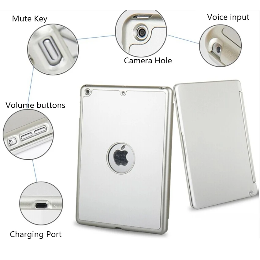 Bluetooth для IPad Air 9 7 Беспроводная клавиатура чехол Apple 2018 6th новый iPad цветной